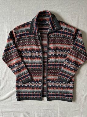 Vintage Daniel Hechter Fair Isle Cardigan Men’s Large Unisex Nordic Sweater